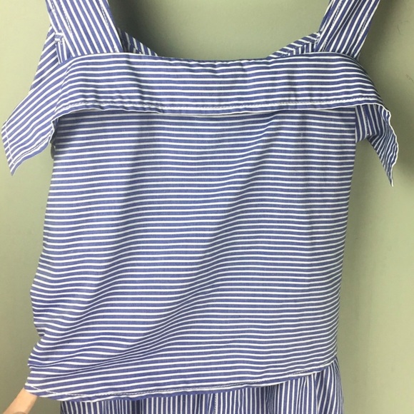 NWT Derek Lam Deconstructed Striped Tie Front Blue Cotton Shirt Dress Size 8 - Picture 10 of 14